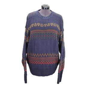 GAP Cable Knit Sweater Men’s Size XL Crew Neck Patterned Vintage Y2K Grandpacore